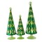 Cody Foster 14.5 Inch Diamond Trees Green Mint Christmas Decorative Tree Set , Christmas Decor Mid Century Style Reflective